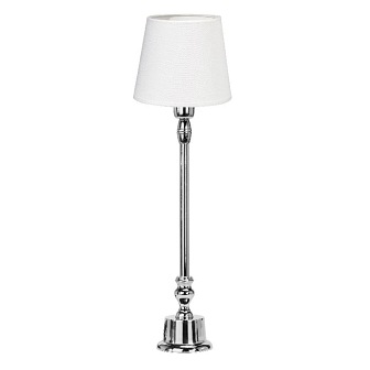 Lampa stołowa Loa chrom z białym abażurem